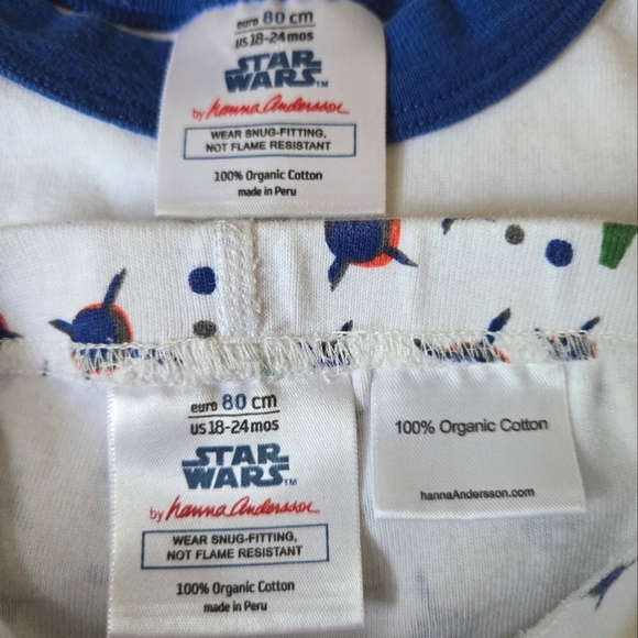 Hanna Andersson Star Wars Baby Yoda 2-piece long sleeved pajama set - Picture 3 of 7